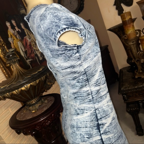 💙🦋💙 Denim Stretchy Dress Size S - Picture 9 of 10